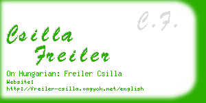 csilla freiler business card